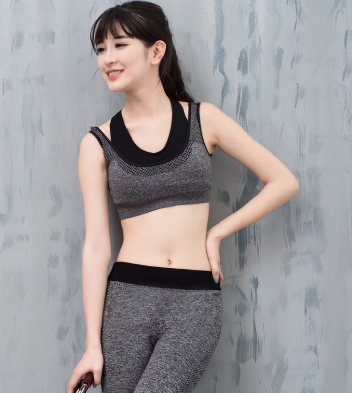 YG1089 Women s Tank Activewear Shockproof Breathable Wirefree Bra